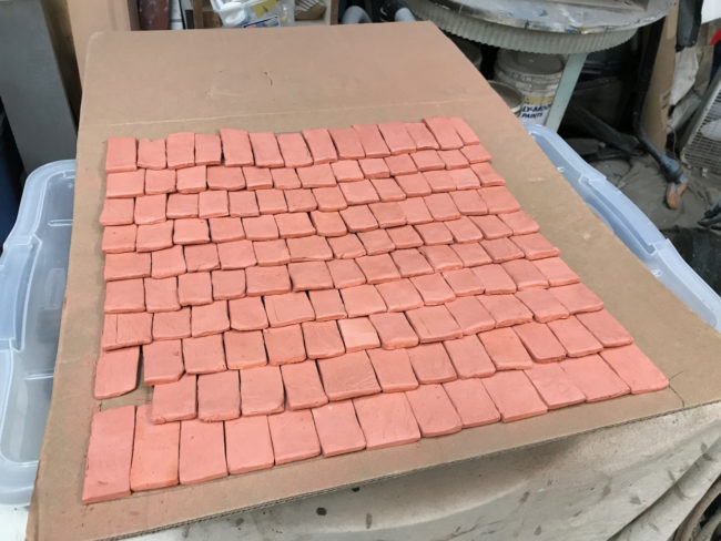 The clay roof tiles
