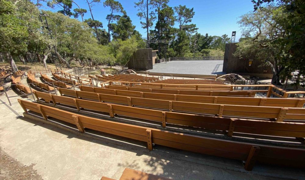 Theater seating from back after